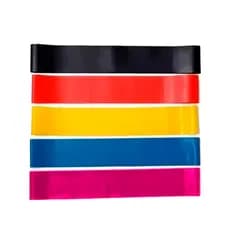 KIT 5 FAIXA ELÁSTICA SUPER MINI BAND PARA TREINO EXERCÍCIOS FUNCIONAL AEROBICO