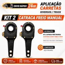 Kit 2 Catraca Freio Manual 10 Estrias Chave 14mm Carretas - Compatível