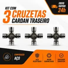 Kit 3 Cruzeta Do Cardan Traseiro L200 Triton Pajero 2007 Em Diante