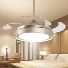 Ventilador De Teto Retrátil Dourado Air Gold Led 30w Bivolt Opus Controle Remoto Silencioso