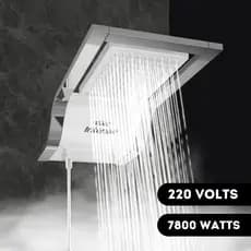 Chuveiro Ducha Eletrônico Intense Khrome Branco Cromado 220V 7800W Aquecimento Haste Removível