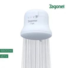 Chuveiro Ducha Ideale Plus Zagonel 5500W 127V Branco BLI.PR 4 Temperaturas Banheiro Casa Banho Água