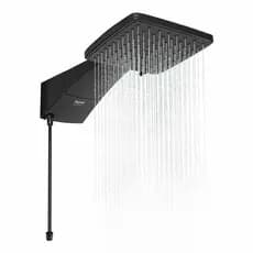 Ducha Eletrônica Quadratta Zagonel Preto Controle Eletrônico de Temperatura 220V 7700w