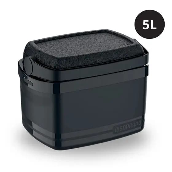 Caixa Térmica Cooler 5L Preta Soprano Alça Reforçada Gelo Bebidas Lanches Praia Camping
