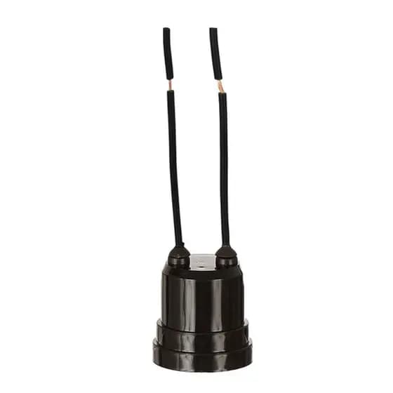 Kit com 50 Soquete Com Rabicho Bivolt Soquete E27 Preto 110v/220v Bocal