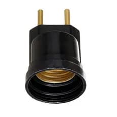 Kit 10 Soquete Bocal Pino Porta Lampada Termoplástico Bivolt Preto 110v/220v Para Pendente e Abajur
