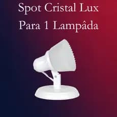 Spot Cristal Plástico Soquete E27 110v/220v 1 Lâmpada Branco Preto Sala Quarto Cozinha Banheiro