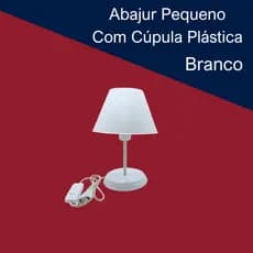 Abajur De Mesa Pequeno Com Cúpula Plastico Base Branco Soquete E27 Bivolt Branco Preto Rosa Azul Bege Salmão