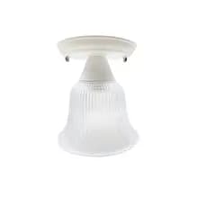Kit 4 Plafon Sino Soquete E27 110v/220v Cúpulas Cristal Branco Preto Cozinha Quarto Banheiro Sala
