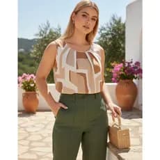 Regata de Viscolinho com Pregas – Modelos Liso e Estampado | M/G/GG