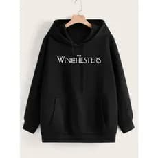Moletom Sobrenatural Dean e Sam The Winchester Série SuperNatural Blusa Masculino e Feminino Capuz Bolso Canguru Unissex