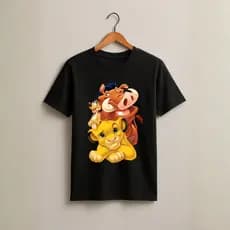 Camiseta Rei Leão Infantil e Adulto 100%  Algodão Unissex Estampa Desenho Simba Filme Juvenil Blusa Hakuna Matata