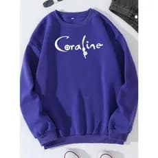 Moletom Coraline Mundo Secreto Filme Modelo Careca Flanelado Premium Blusa de Frio Casaco Inverno Feminina Unissex