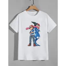Camiseta Greninja Pokémon Adulto e Infantil 100% Algodão Unissex Blusa Anime Jogo Game Casual Colorida