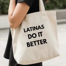 Ecobag Algodão 100% Reutilizável 40x45x10 cm Tecido Grosso Resistente – Modelo Latinas Do It Better