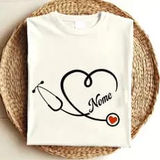 camiseta camisa blusa enfermeira personalizada com o nome, enfermagem profissões 100%algodão