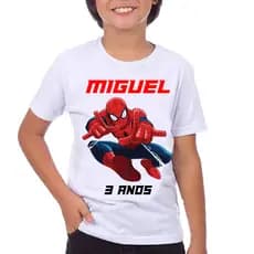 camiseta homem aranha personalizada infantil / adulto (LEIA  DESCRIÇÃO)