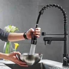 Torneira Cozinha Gourmet Monocomando Com Spray Extensor Torneira Cozinha Luxo Água Quente E Fria