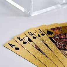 Baralho Dourado de Luxo Ouro Folheado A Prova D'agua