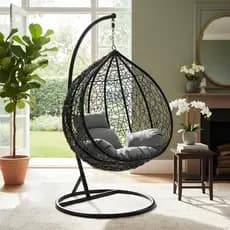 Cadeira Balanço Suspensa Design Italiano Suporte Jardim