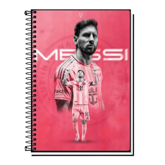 Caderno Messi 1,10,15 ou 20 Matéria 96 Folhas Capa Dura Premium Resistente | 1 a 20 Matérias, Escolar e Universitário