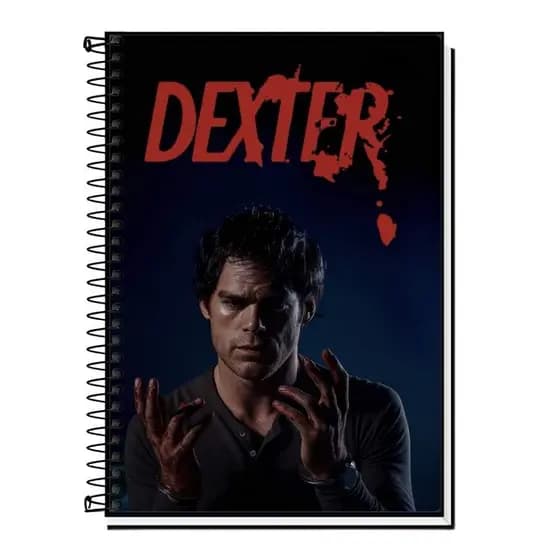 Caderno personalizado detetive dexter morgan Petlover Aesthetic | Capa Dura  Espiral Metálico | 1, 10, 15 ou 20 Matérias