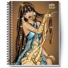 Caderno Personalizado Monster High | Capa Dura Plastificada | 1 a 20 Matérias | Escolar e Universitário | Estampa Fashio