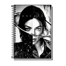 Caderno  personalizado do astro michael jackson - capa dura exclusiva chicaco , 01 ate 20 materias , faculdade