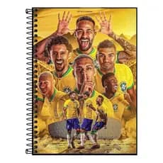 Caderno Seleção Brasileira – Rumo ao Hexa com Carlo Ancelotti | Edição Copa 2026 Capa Dura Exclusiva, Escolar e Universi