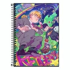 Caderno mob psycho 100 | Modelo Escolar e Faculdade | 1 a 20 Matérias | Capas Novas - personalizado