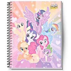 Caderno Personalizado My Little Pony | Capa Dura Plastificada | 1 a 20 Matérias | Escolar e Universitário | Estampa Fofa