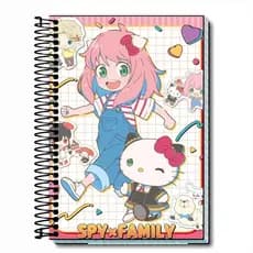 Caderno Personalizado Anya Spy x Family | Capa Exclusiva | 1 a 20 Matérias | Escolar, Espiral, Capa Dura