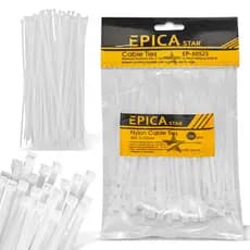 Abraçadeiras de Nylon EPICA STAR 5x250mm (100pcs) - Auto-Travantes, Resistentes ao Calor e Corrosão
