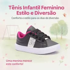 Tênis Infantil Feminino com Tira Dupla – Brilho Encantador e Ajuste Perfeito | Pronta Entrega