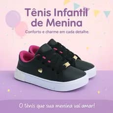Tenis Casual Menina Infantil Feminino Infantil Escolar Confortável Do 25 ao 36 Envio imediato