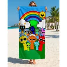 Toalha Grande de Banho Praia  1,40x70cm Sprunki
