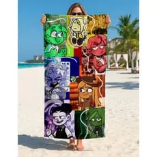 Toalha Grande de Banho Praia  1,40x70cm Temática Mundo Torajo