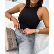 Body Regata Feminino Blusa Feminina Verão Básico