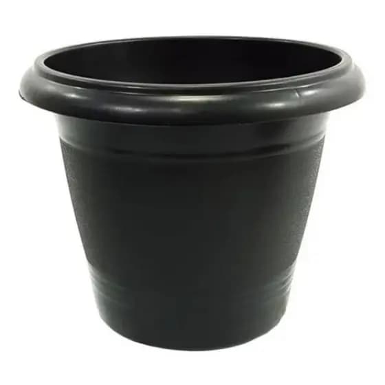 Kit 6 Vaso De 7 Litros Redondo Preto Reforçado