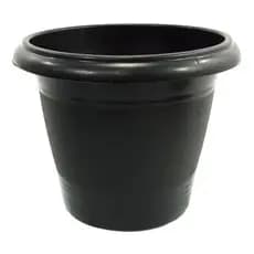 Kit 6 Vaso De 7 Litros Redondo Preto Reforçado