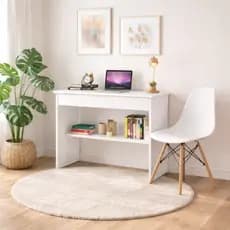 Kit Escrivaninha Com Cadeiras Para Estudo Trabalho Home Office Compacto