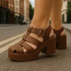 Sandália Feminina Salto Plataforma Confortável – Estilo Urbano