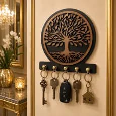 Porta Chaves Parede Árvore da Vida Decoração Moderna