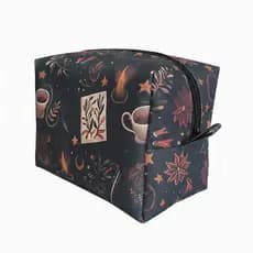 Bolsa Necessaire Feminina Grande Estampada Tipo Estojo Bag de Mão Porta Maquiagem