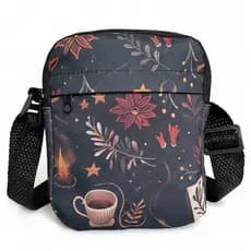 Bolsa Shoulder Bag Casual Pequena Transversal Estampada com Alça Regulável Compacta e Moderna