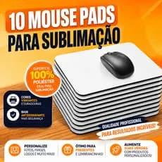 Mouse Pad Em Branco Para Sublimação 26x19cm - 10 Unidades Neopreme Anti Deslizante