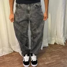 Calça Jeans Baggy Masculina Balão Premium Largo Streetwear Preta Grafite ou Clara