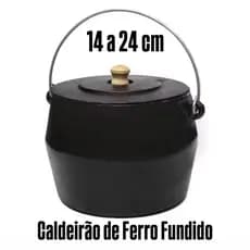 Caldeirão de Ferro Fundido 14 a 24 cm