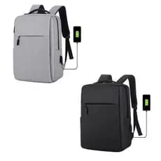 Mochila masculina Para Notebook Moda 18l 15.6 Polegadas Fone de ouvido e USB Preto