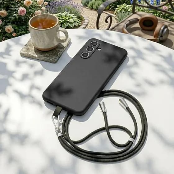 Capa Capinha Silicone Aveludada A57 A37 A17 A07 A56 A36 A26 A16 A06 com Cordão Ajustável Nylon